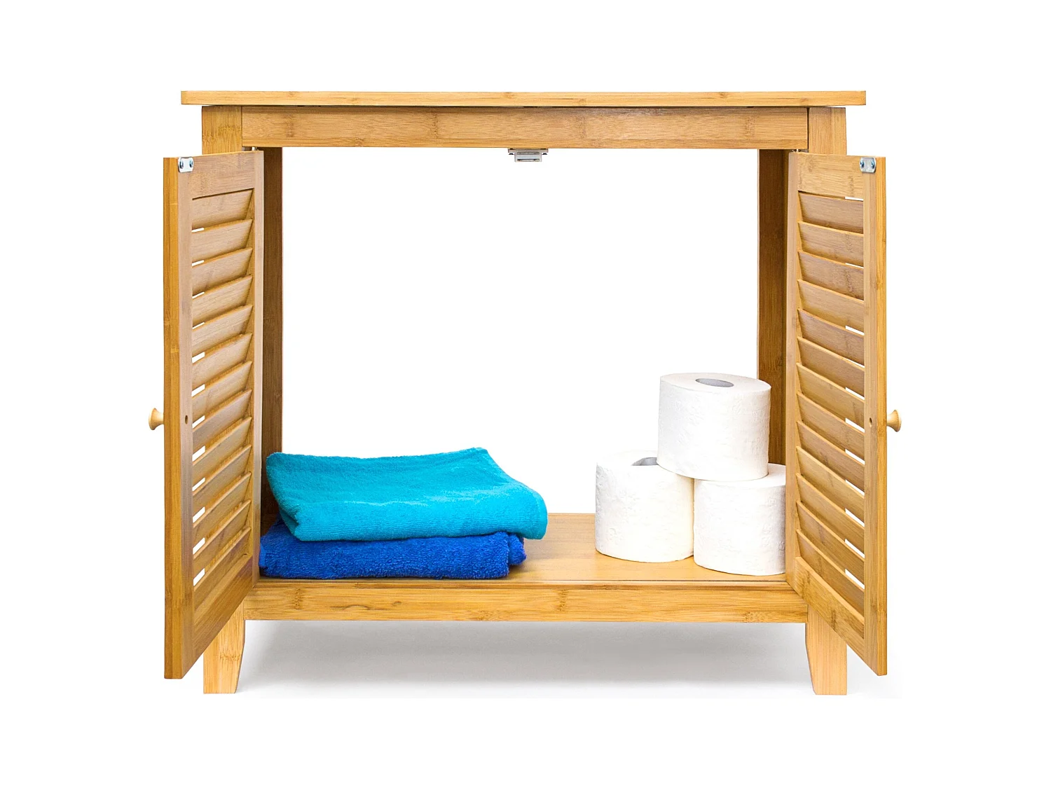 Mueble bajo lavabo de bambú con dos puertas 3213061