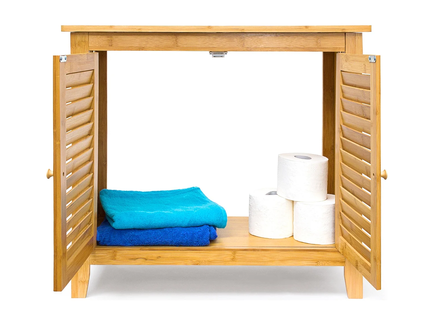 Mueble bajo lavabo de bambú con dos puertas 3213061