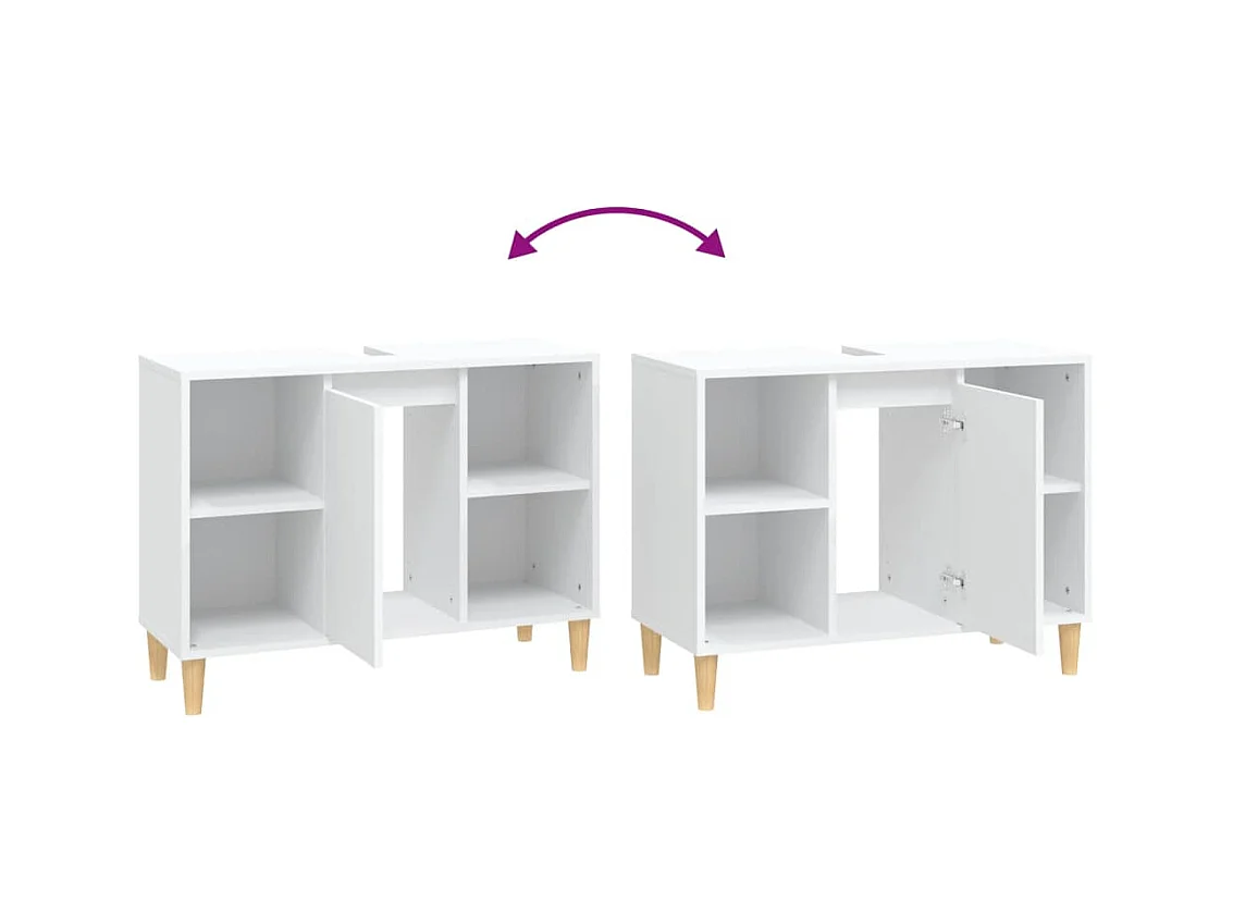 Mobile lavello 80 x 33 x 60 cm multistrato bianco 02_0006809