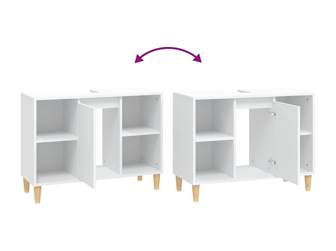 Mobile lavello 80 x 33 x 60 cm multistrato bianco 02_0006809