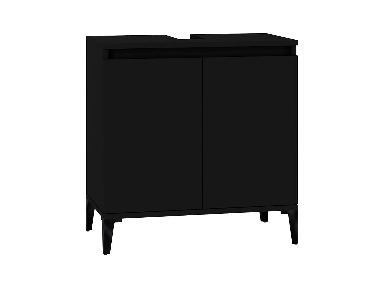 Meuble d'évier noir 58 bois marron 58 x 33 x 60 cm 02_0006841