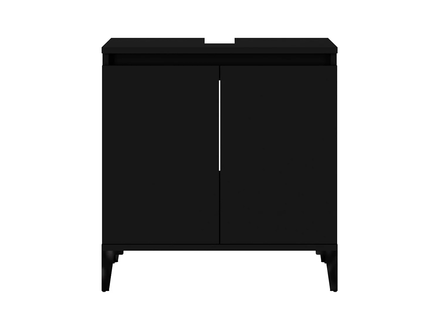 Meuble d'évier noir 58 bois marron 58 x 33 x 60 cm 02_0006841