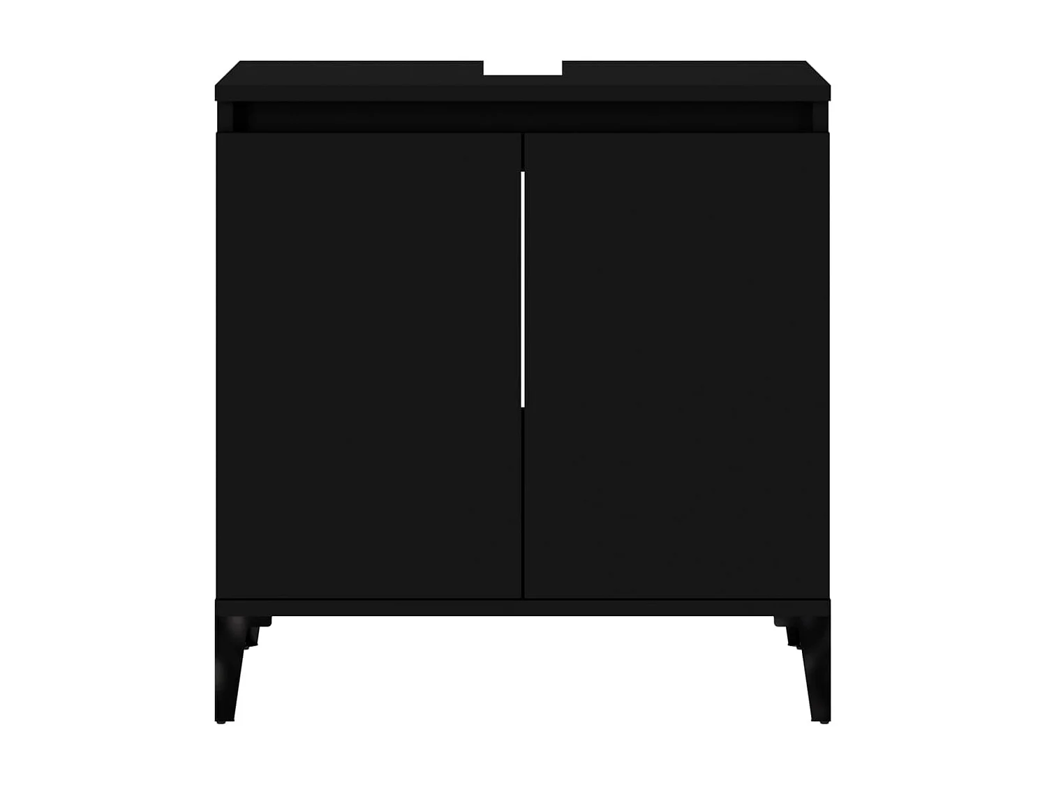 Meuble d'évier noir 58 bois marron 58 x 33 x 60 cm 02_0006841