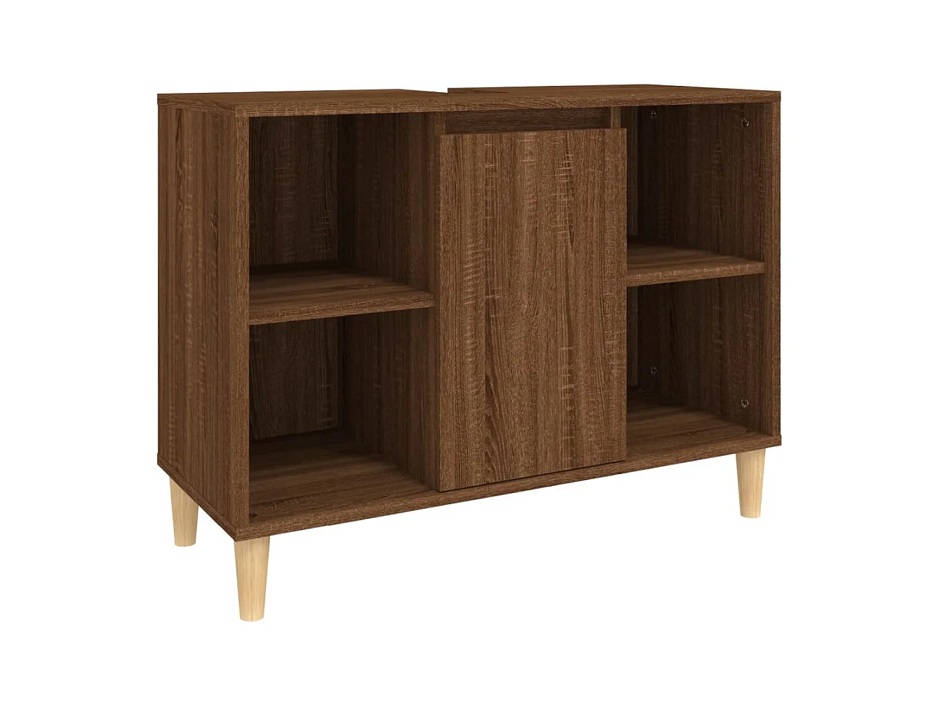 Mueble para lavabo de baño 80 x 33 x 60 cm madera contrachapada marrón 02_0006828