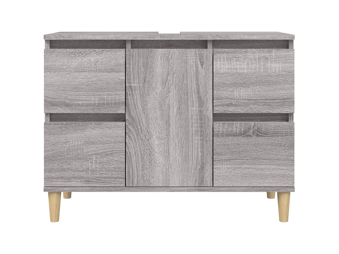 Meuble d'évier sous lavabo bois marron 80 x 33 x 60 cm 02_0006851