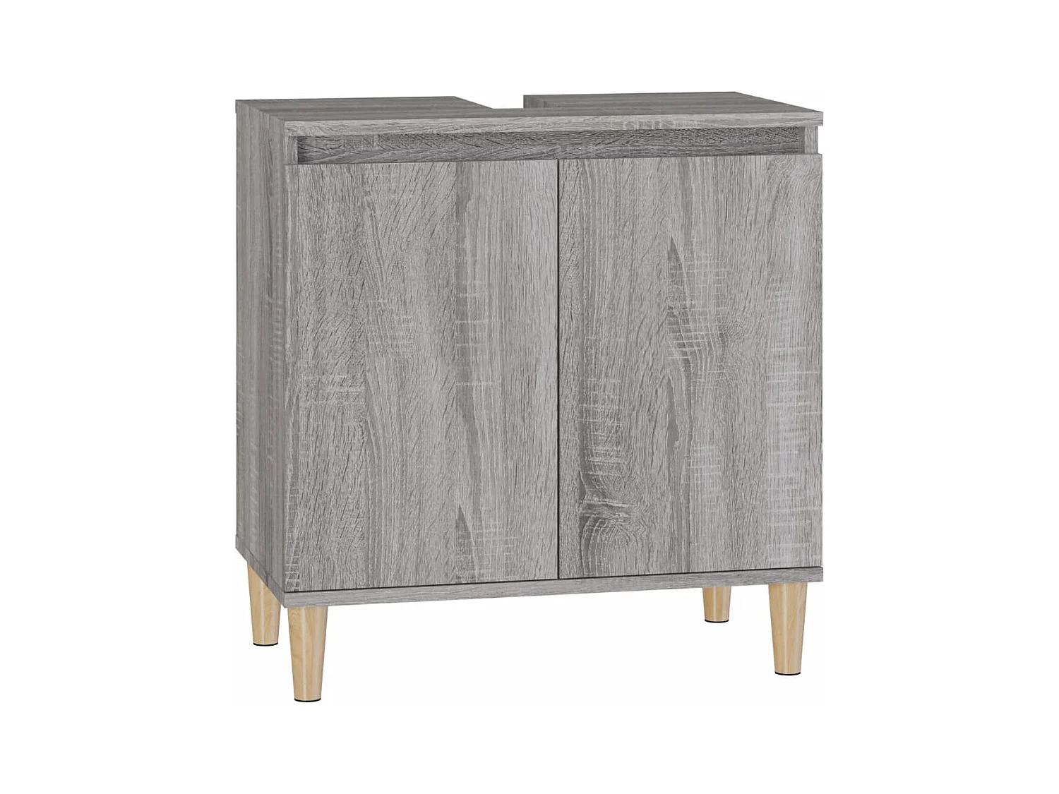 Mueble bajo lavabo 58 x 33 x 60 cm madera contrachapada gris 02_0006848