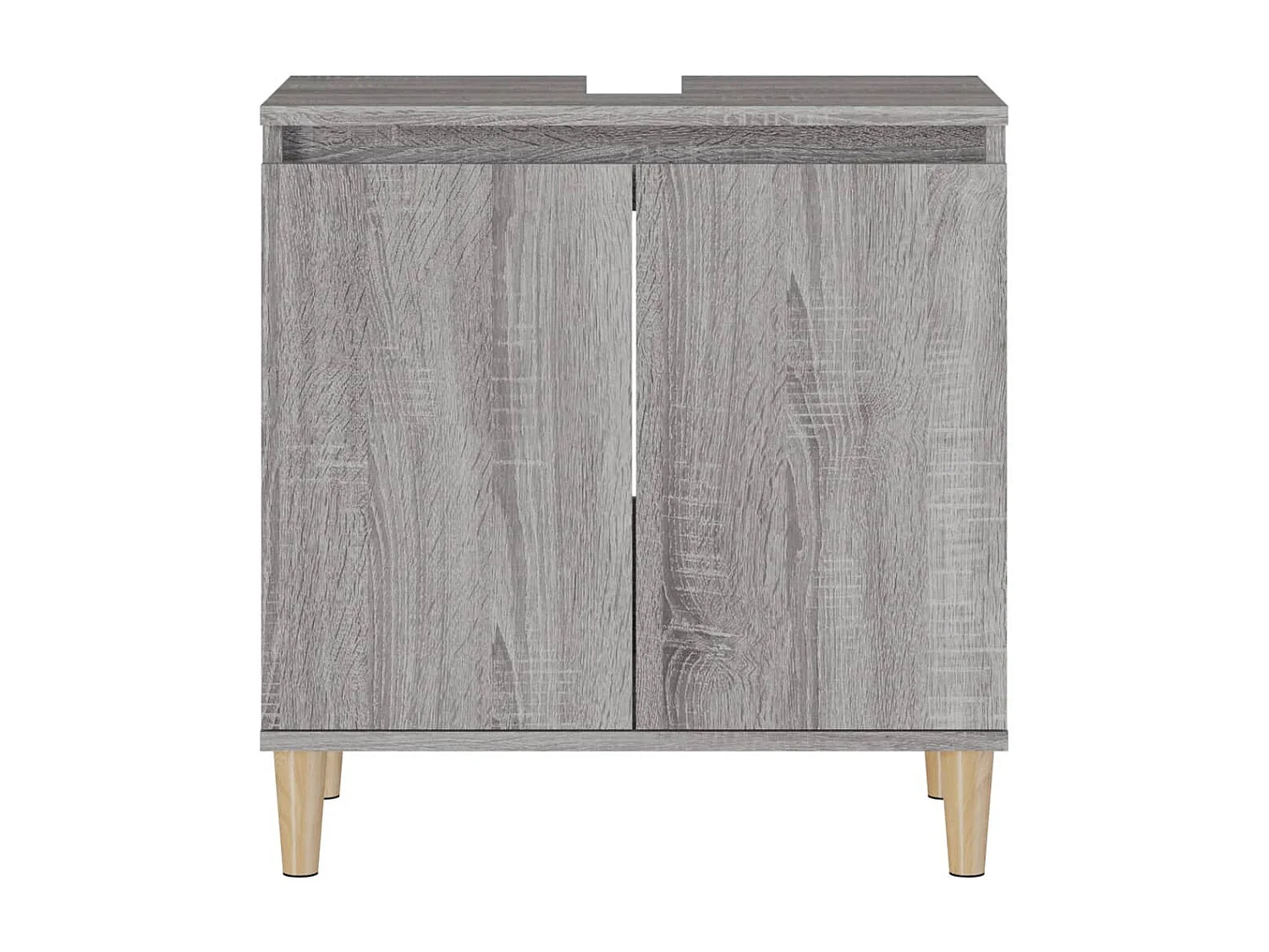 Mueble bajo lavabo 58 x 33 x 60 cm madera contrachapada gris 02_0006848