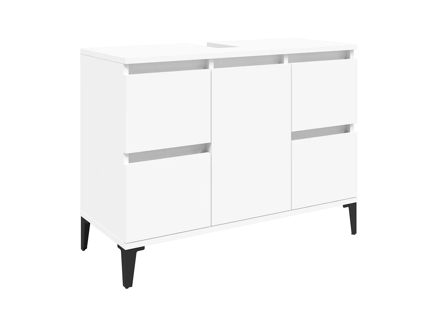 Mueble para lavabo mueble lavabo 80 x 33 x 60 cm madera contrachapada blanco 02_0006810