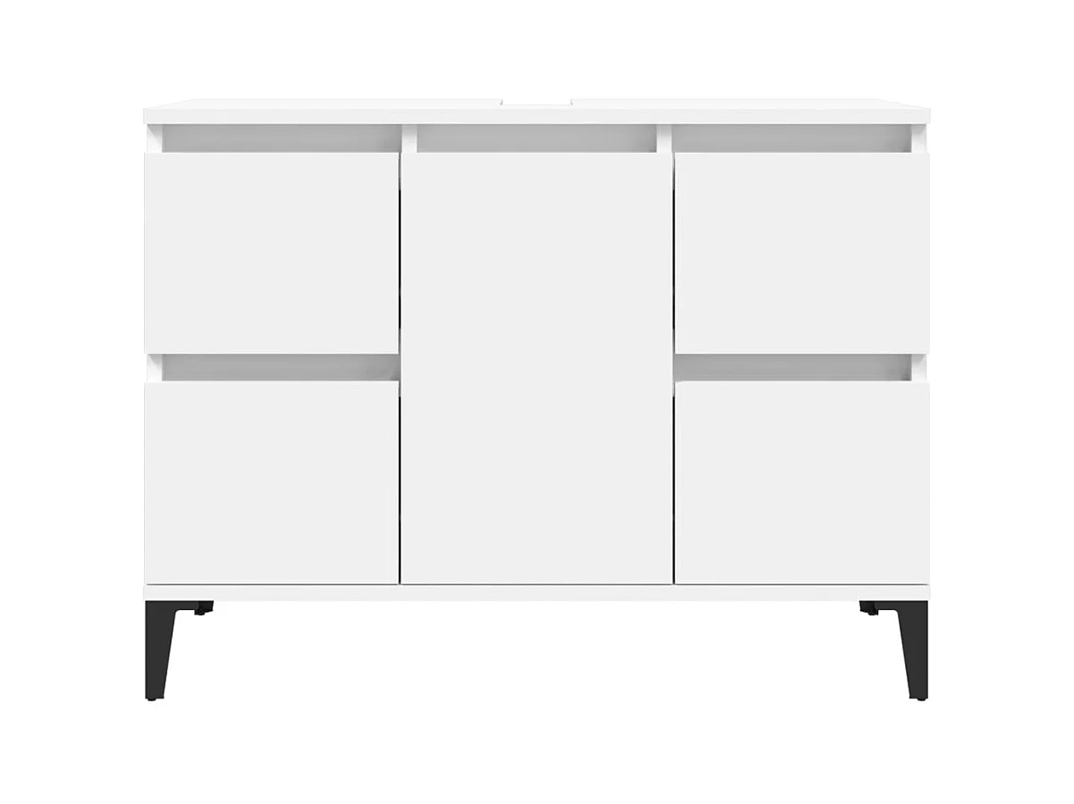 Mueble para lavabo mueble lavabo 80 x 33 x 60 cm madera contrachapada blanco 02_0006810