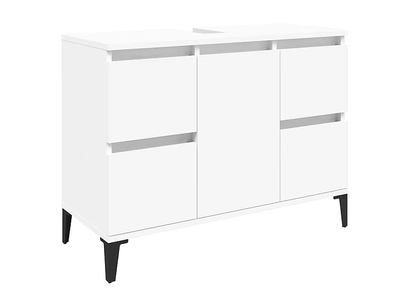 Mueble para lavabo mueble lavabo 80 x 33 x 60 cm madera contrachapada blanco 02_0006810