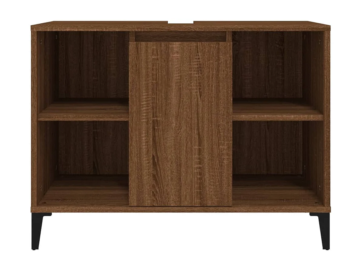 Meuble d'évier sous lavabo bois marron 80 x 33 x 60 cm 02_0006826