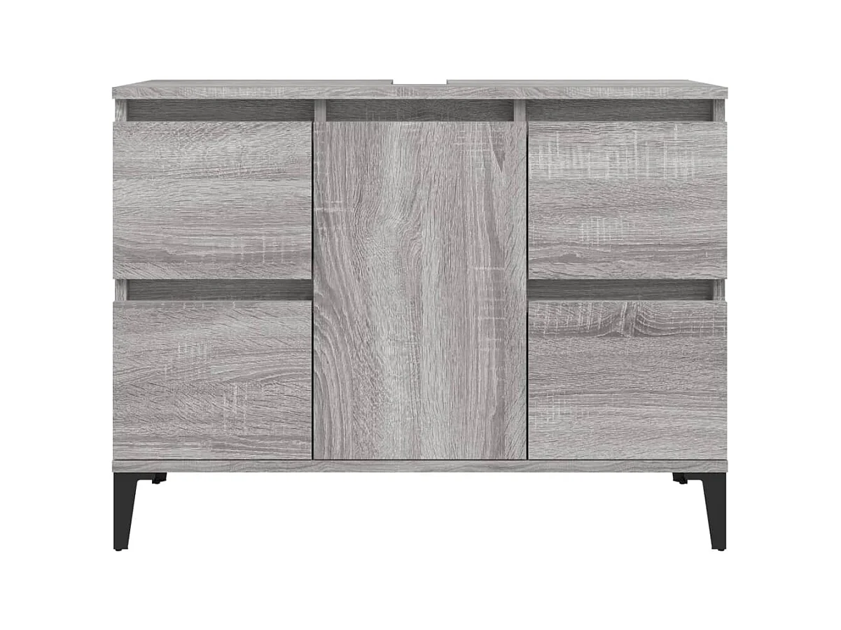 Móvel para pia de banheiro 80 x 33 x 60 cm madeira engenharia cinza 02_0006849