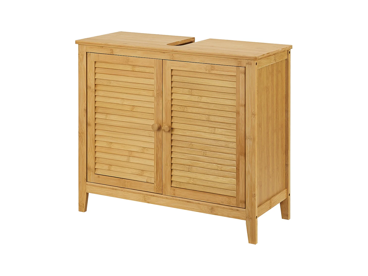 Móvel lavatório com 2 portas 60 x 67 x 30 cm bambu 03_0007738