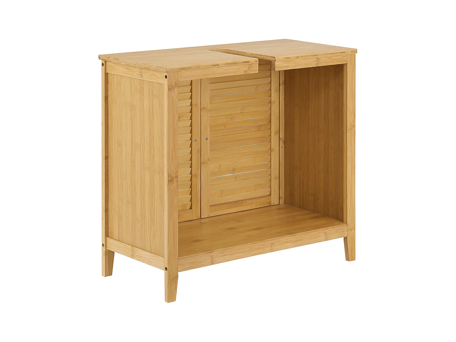 Móvel lavatório com 2 portas 60 x 67 x 30 cm bambu 03_0007738