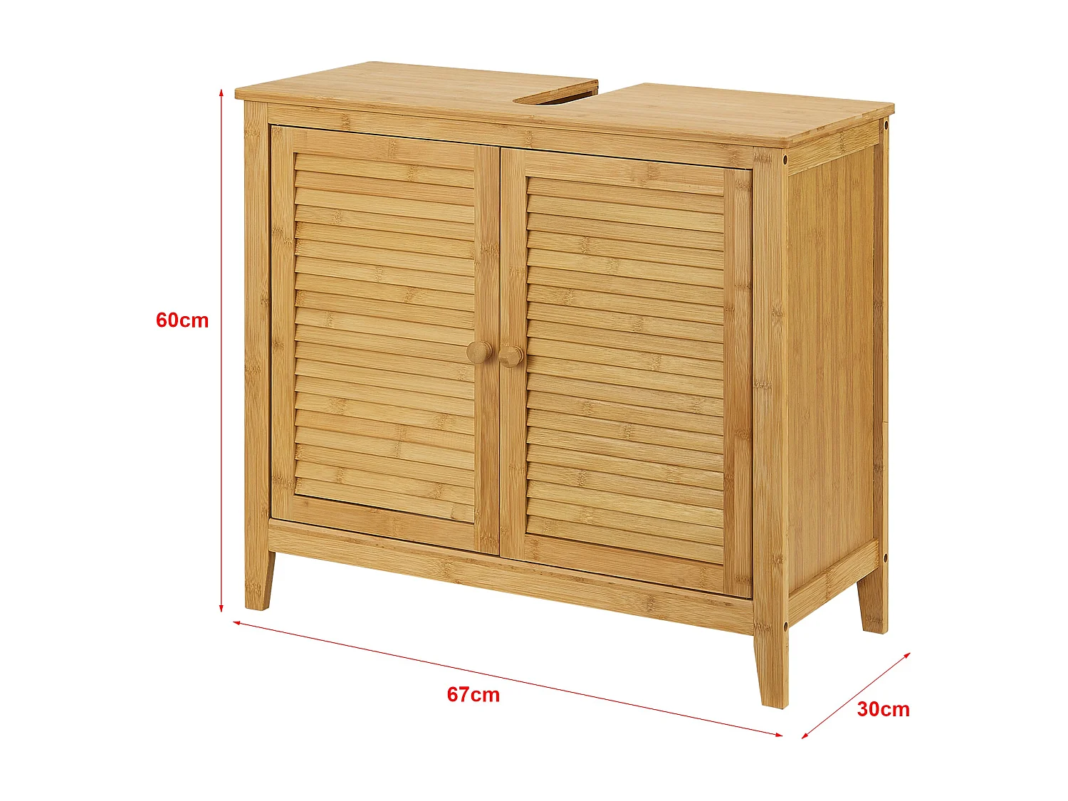 Meuble sous lavabo avec bambou marron 60 x 67 x 30 cm 03_0007738