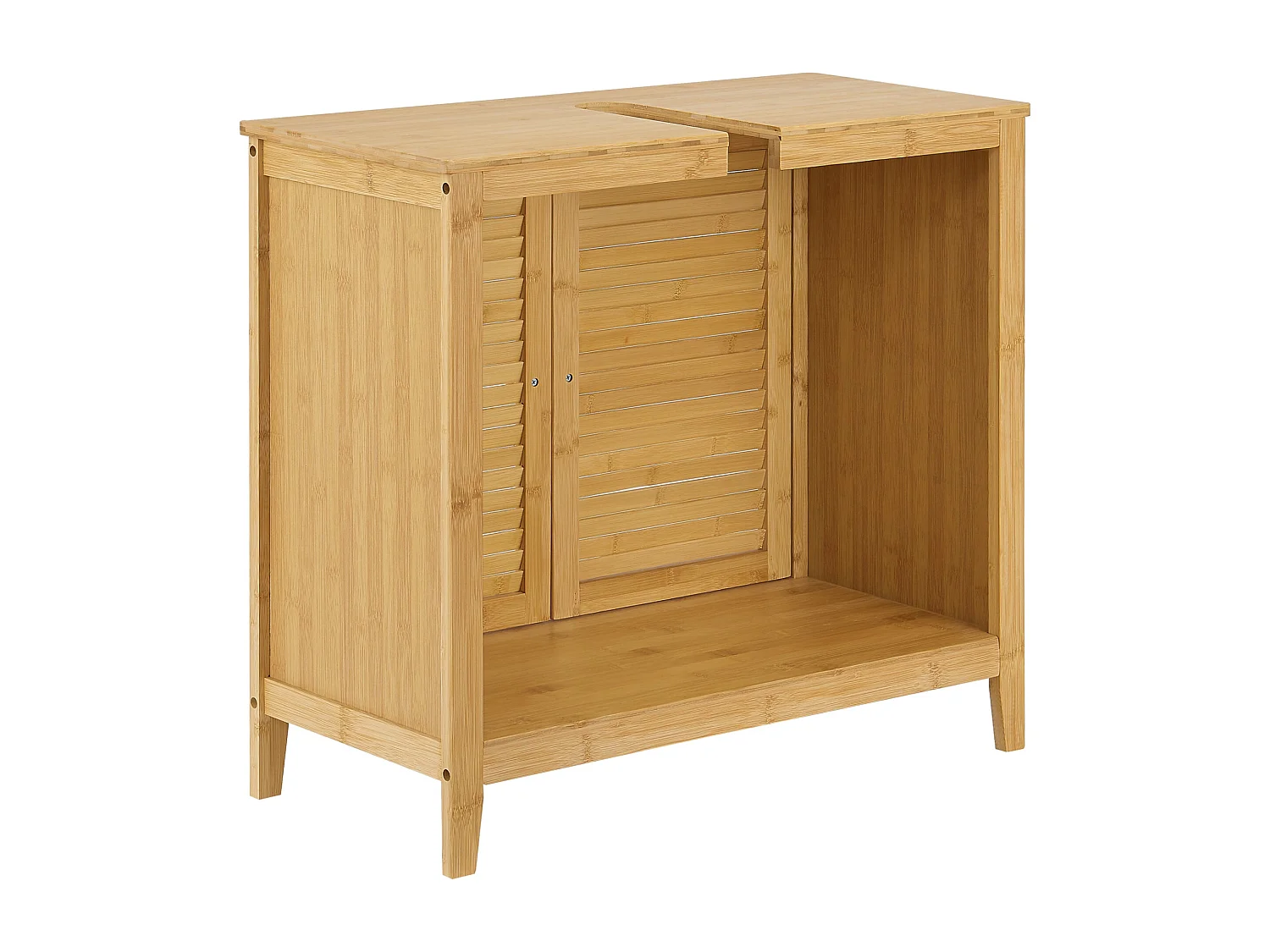 Meuble sous lavabo avec bambou marron 60 x 67 x 30 cm 03_0007738