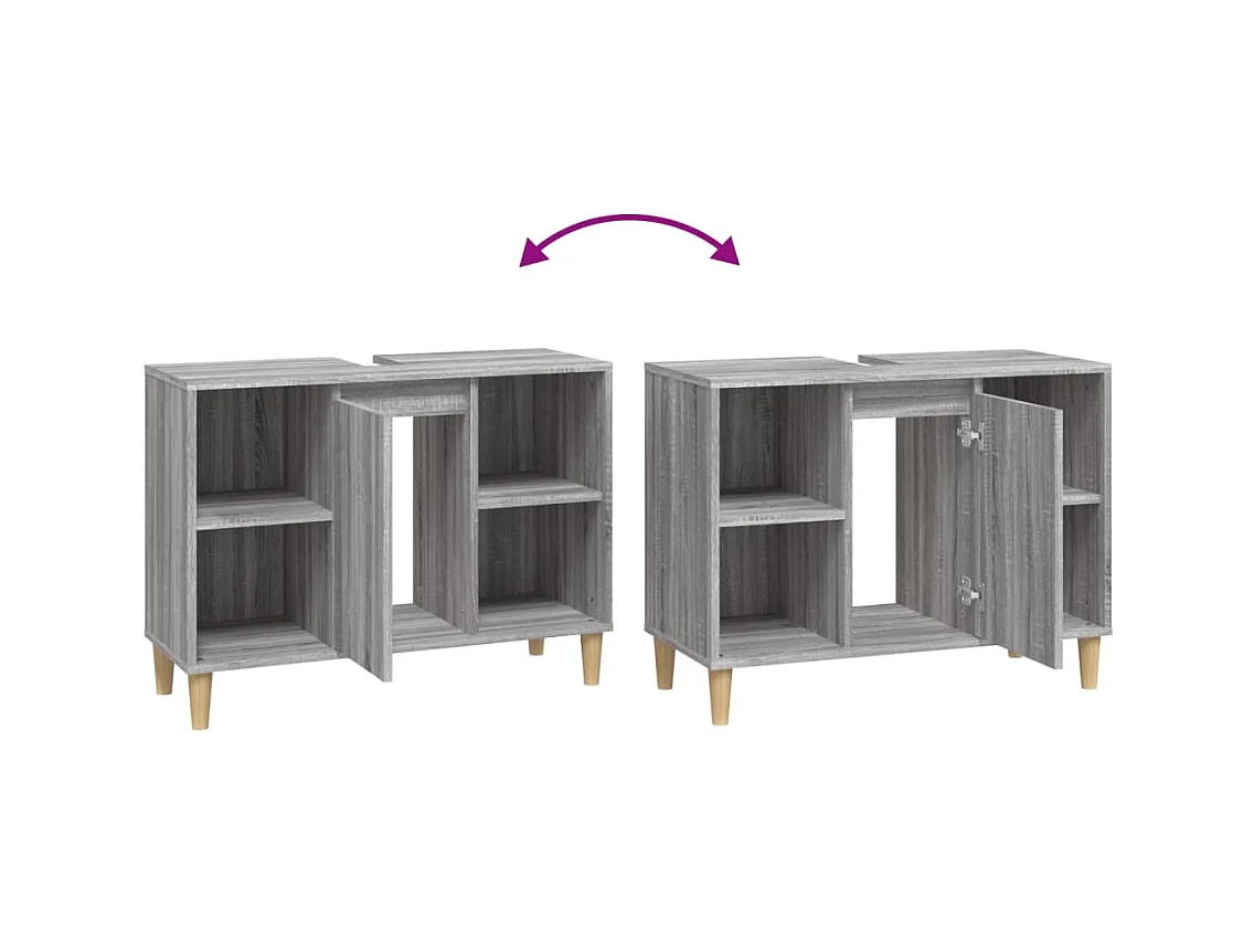 Mobile lavabo da bagno 80 x 33 x 60 cm multistrato grigio 02_0006850