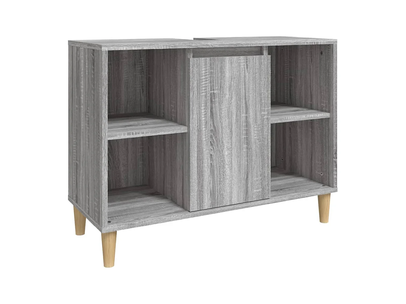 Mueble para lavabo de baño 80 x 33 x 60 cm madera contrachapada gris 02_0006850