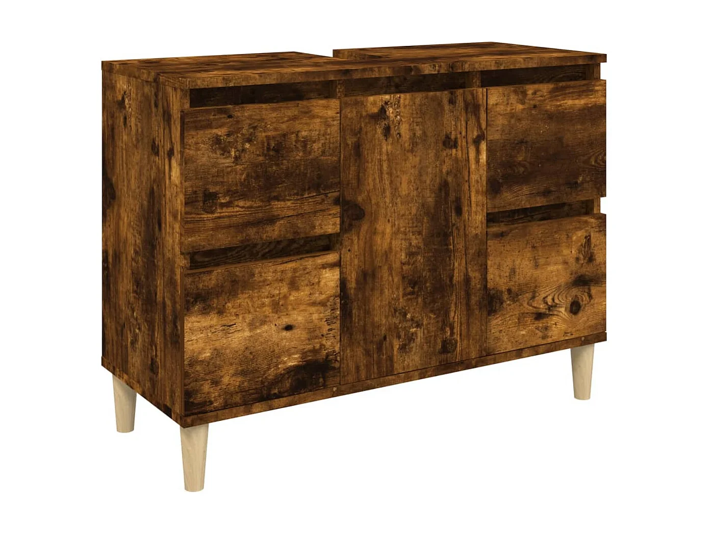 Mueble para lavabo 80 x 33 x 60 cm madera contrachapada roble ahumado 02_0006820