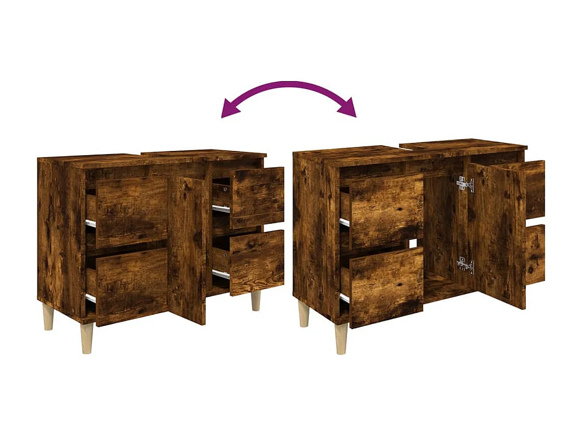 Mueble para lavabo 80 x 33 x 60 cm madera contrachapada roble ahumado 02_0006820