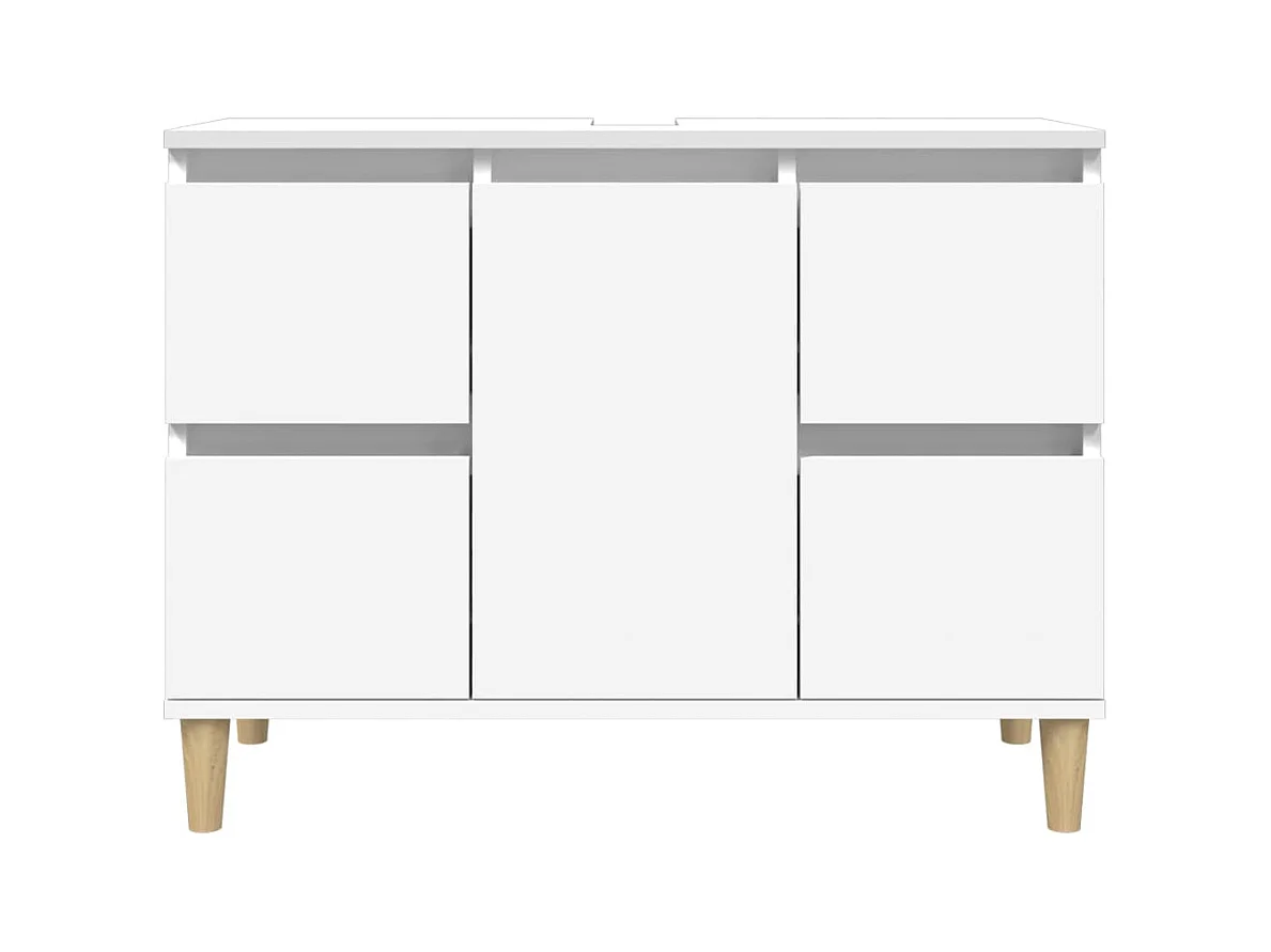 Móvel lavatório para lavatório 80 x 33 x 60 cm madeira de engenharia branca 02_0006807