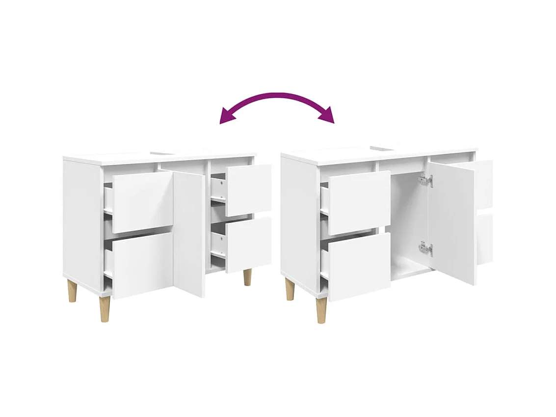 Móvel lavatório para lavatório 80 x 33 x 60 cm madeira de engenharia branca 02_0006807