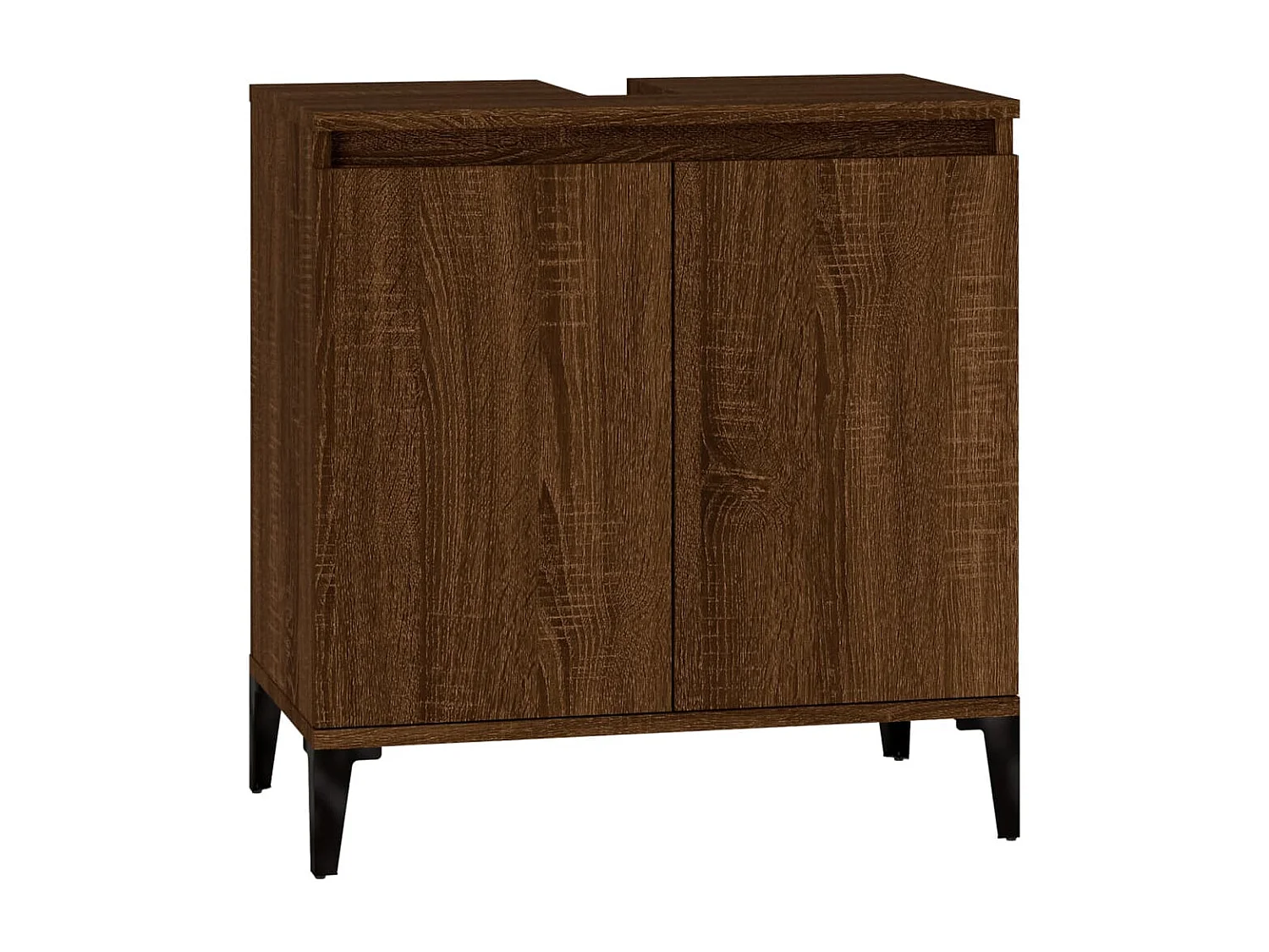 Meuble d'évier sous lavabo bois marron 58 x 33 x 60 cm 02_0006824