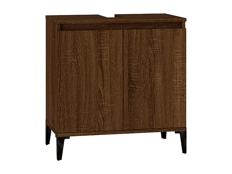 Meuble d'évier sous lavabo bois marron 58 x 33 x 60 cm 02_0006824