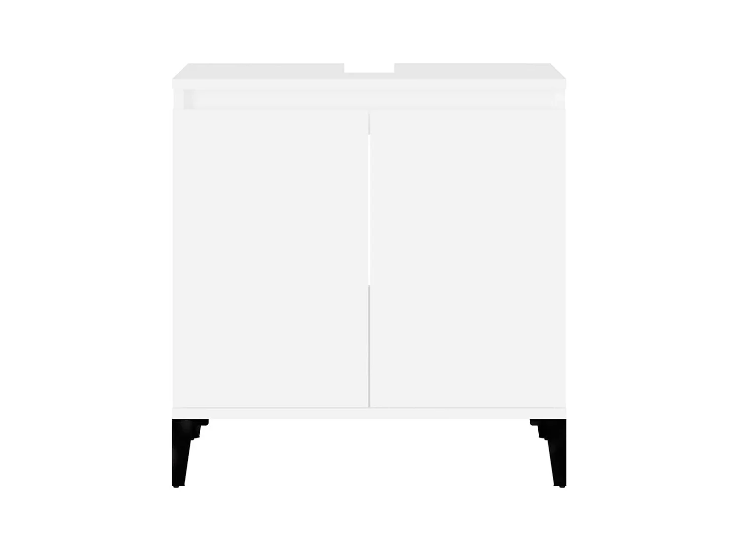 Móvel lavatório para lavatório 58 x 33 x 60 cm madeira de engenharia branca 02_0006806