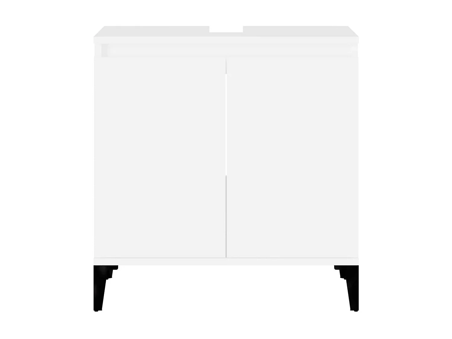 Móvel lavatório para lavatório 58 x 33 x 60 cm madeira de engenharia branca 02_0006806