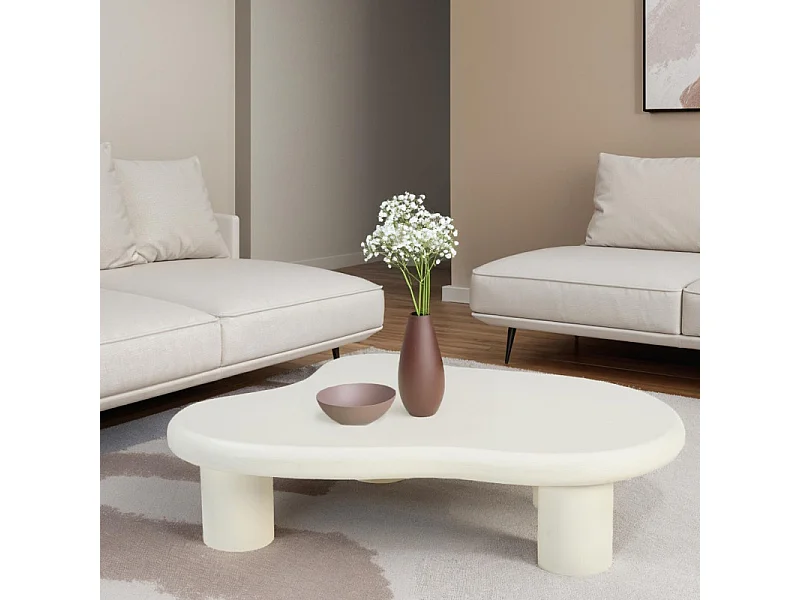 MONA-Table basse organique en Béton enduit