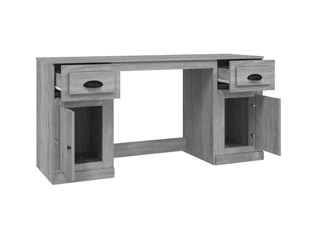 Bureau table poste de bois marron 154.5 x 50 x 75 cm 02_0023399