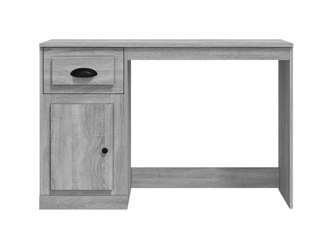 Scrivania tavolo postazione di lavoro mobile per computer studio con cassetto sonoma 115 x 50 x 75 cm derivati ​​del legno grigio 02_0023458