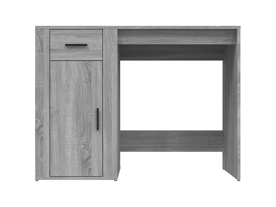 Scrivania tavolo postazione di lavoro mobile per computer studio IT Sonoma 100 x 49 x 75 cm pannelli in derivati ​​grigio 02_0023936