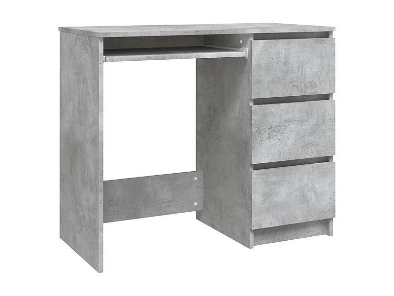 Mesa escritorio puesto de trabajo mueble ordenador estudio 90 x 45 x 76 cm madera contrachapada gris 02_0023849