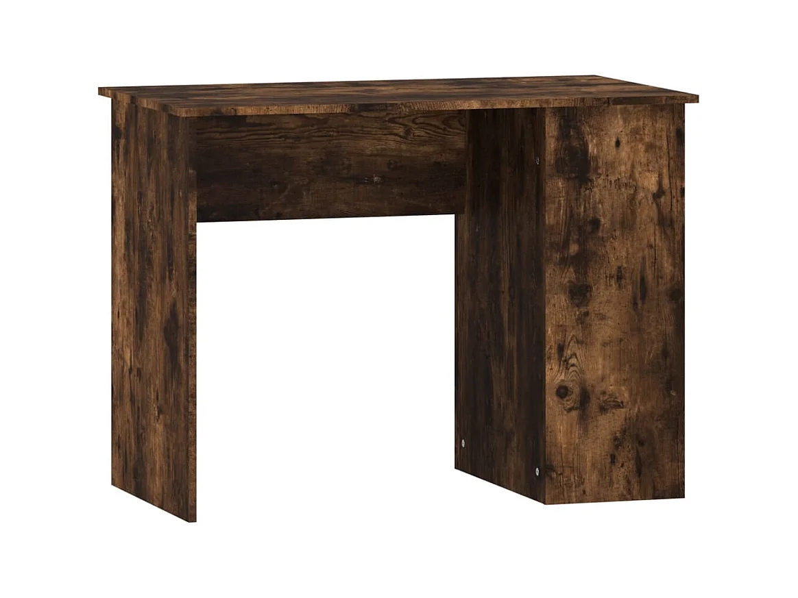 Scrivania tavolo postazione di lavoro mobile per computer studio IT rovere affumicato 100 x 55 x 75 cm derivati ​​del legno marrone 02_0023568