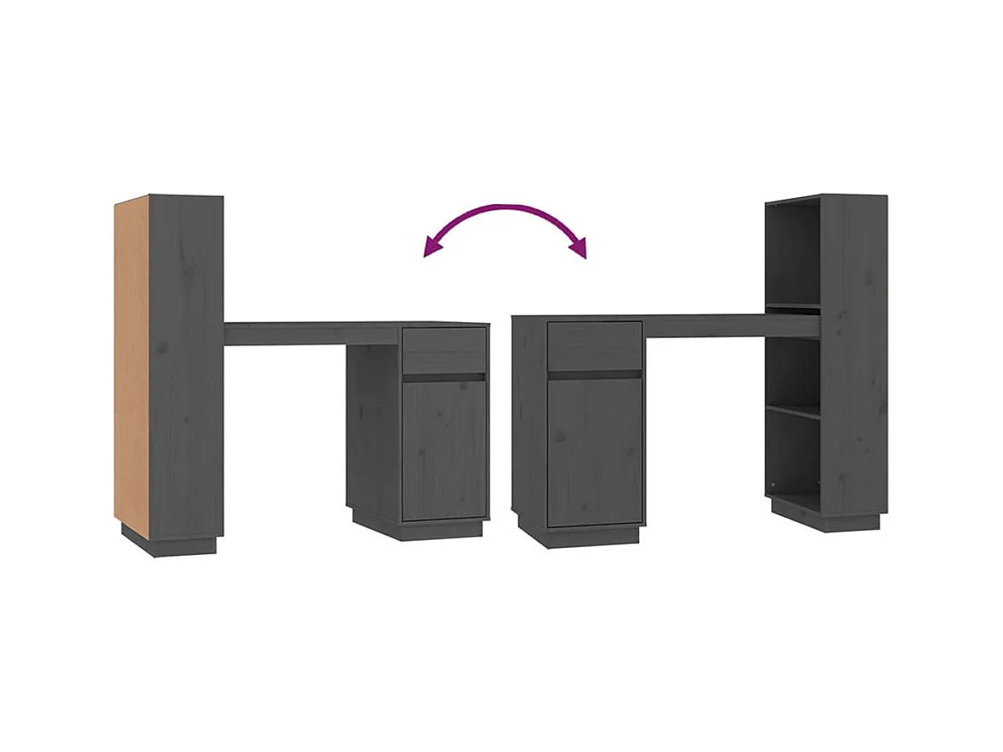 Bureau table poste de bois marron 110 x 53 x 117 cm 02_0023823