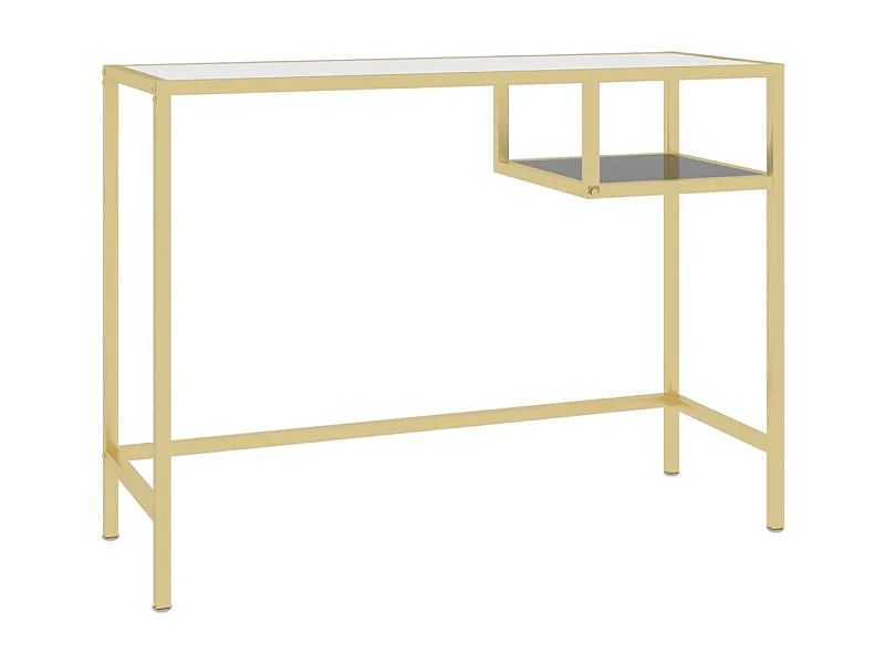 Mesa de escritorio puesto de trabajo mueble de ordenador estudio de ordenador transparente 100 x 36 x 74 cm cristal templado transparente 02_0023766