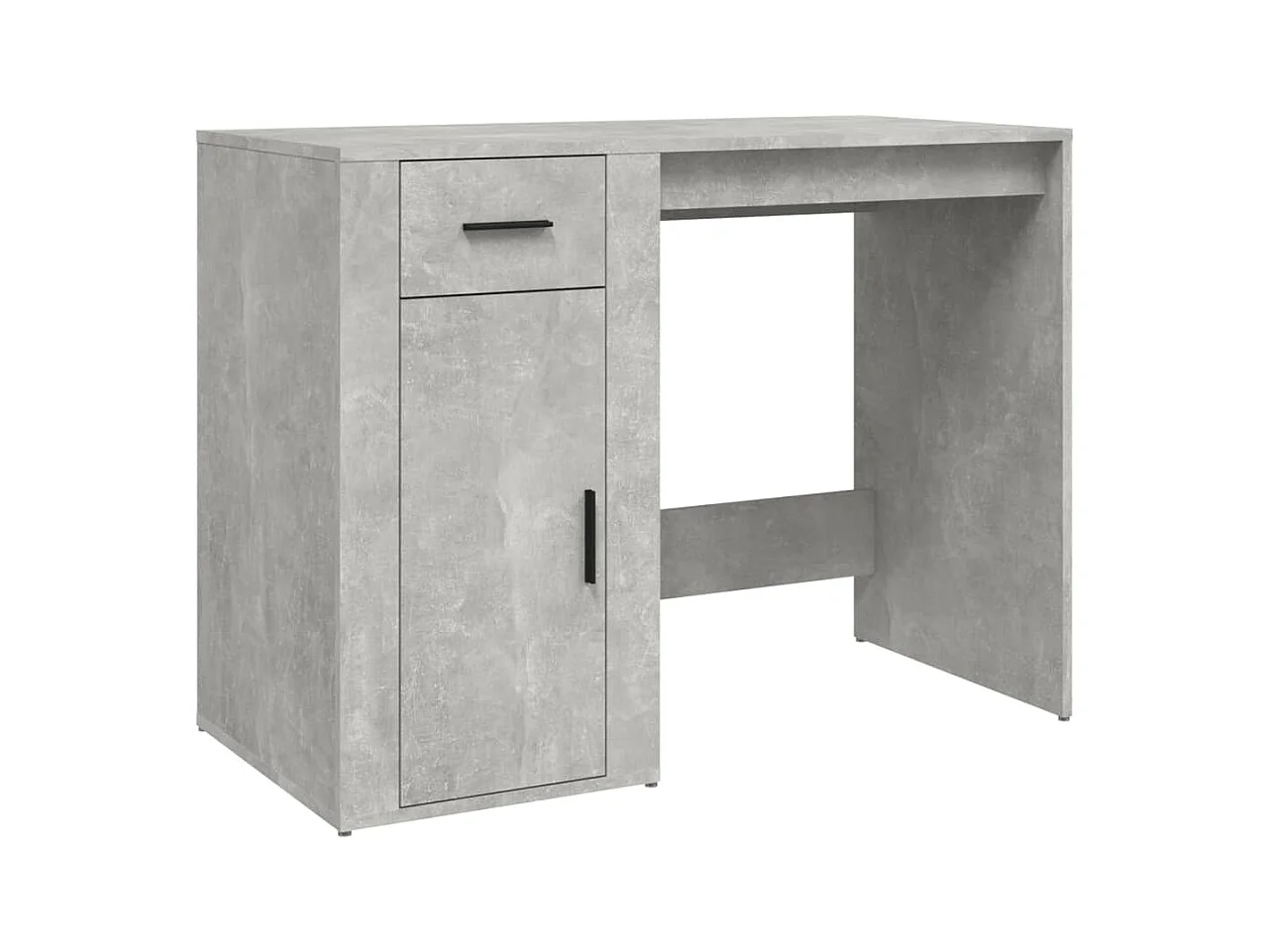 Scrivania tavolo postazione computer mobile studio computer 100 x 49 x 75 cm in legno ingegnerizzato grigio 02_0023824
