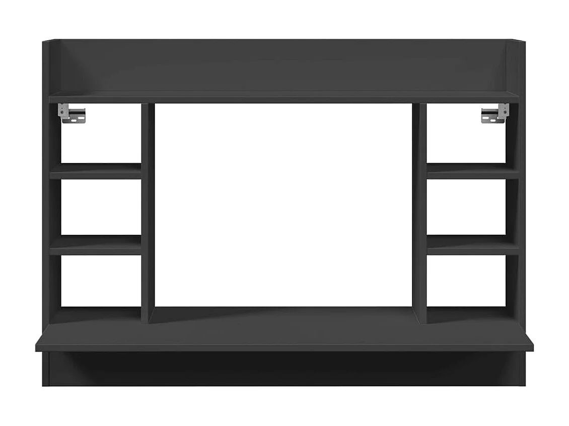 Mesa de trabalho móvel para computador escritório parede 105 x 48 x 75 cm madeira projetada preta 02_0023880