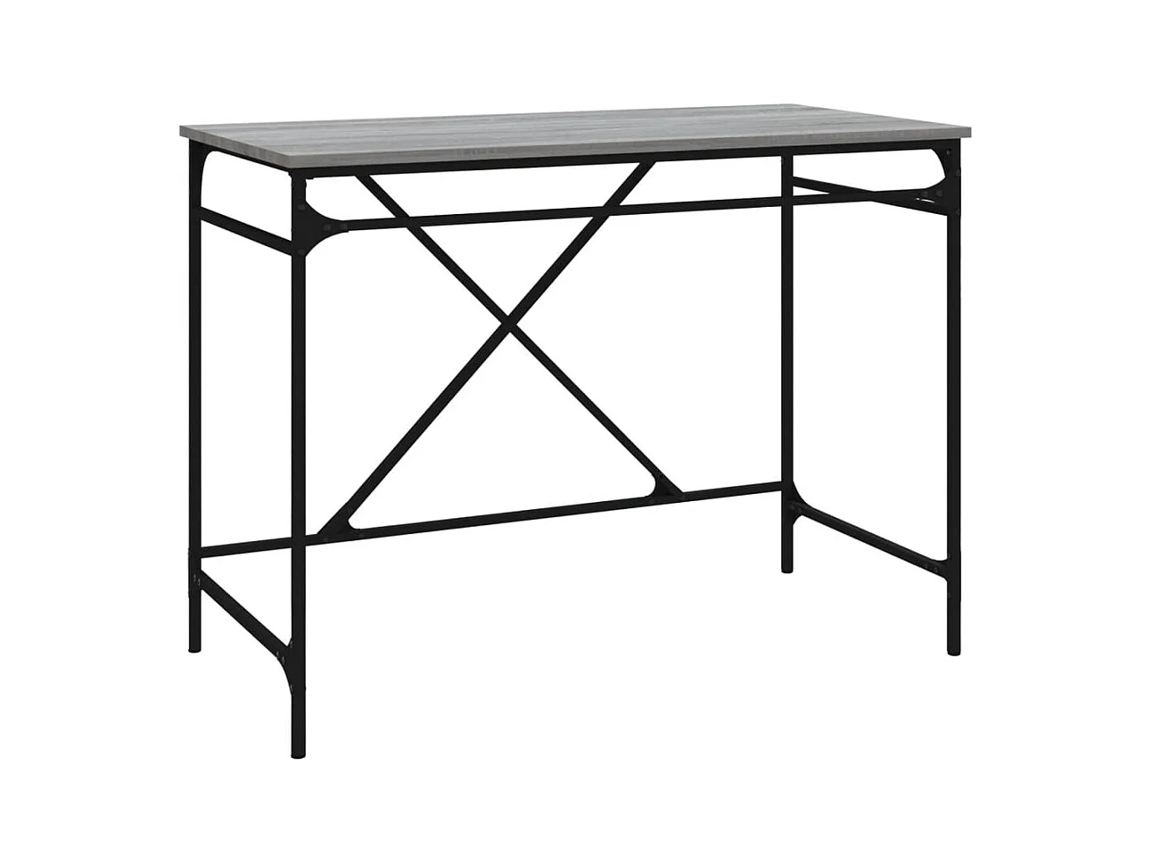 Bureau table poste de bois marron 100 x 50 x 75 cm 02_0023938