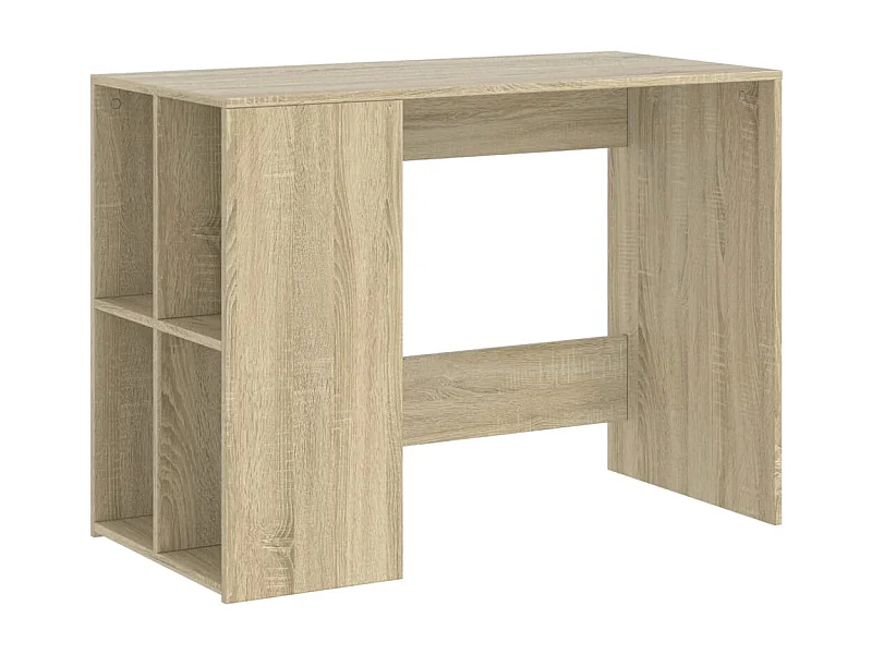 Mesa de escritorio puesto de trabajo mueble para ordenador estudio informático roble sonoma 102 x 50 x 75 cm madera contrachapada marrón 02_0023637