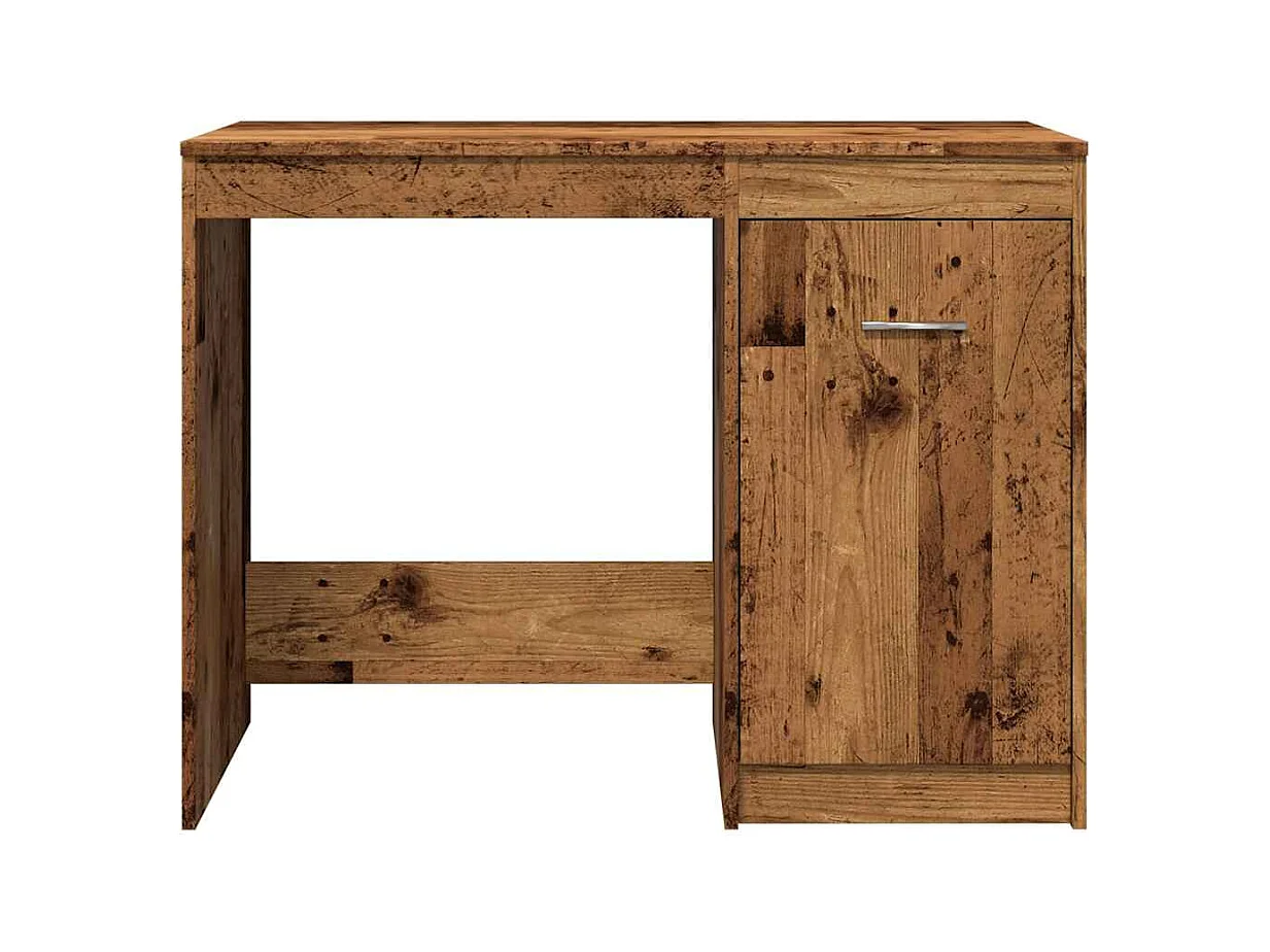 Scrivania tavolo postazione di lavoro mobile per computer studio IT legno vecchio 100 x 50 x 76 cm derivati ​​del legno marrone 02_0023972