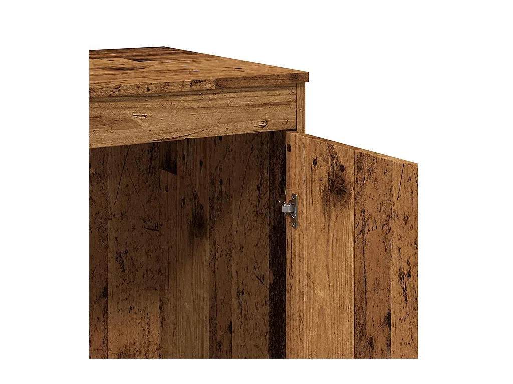 Scrivania tavolo postazione di lavoro mobile per computer studio IT legno vecchio 100 x 50 x 76 cm derivati ​​del legno marrone 02_0023972