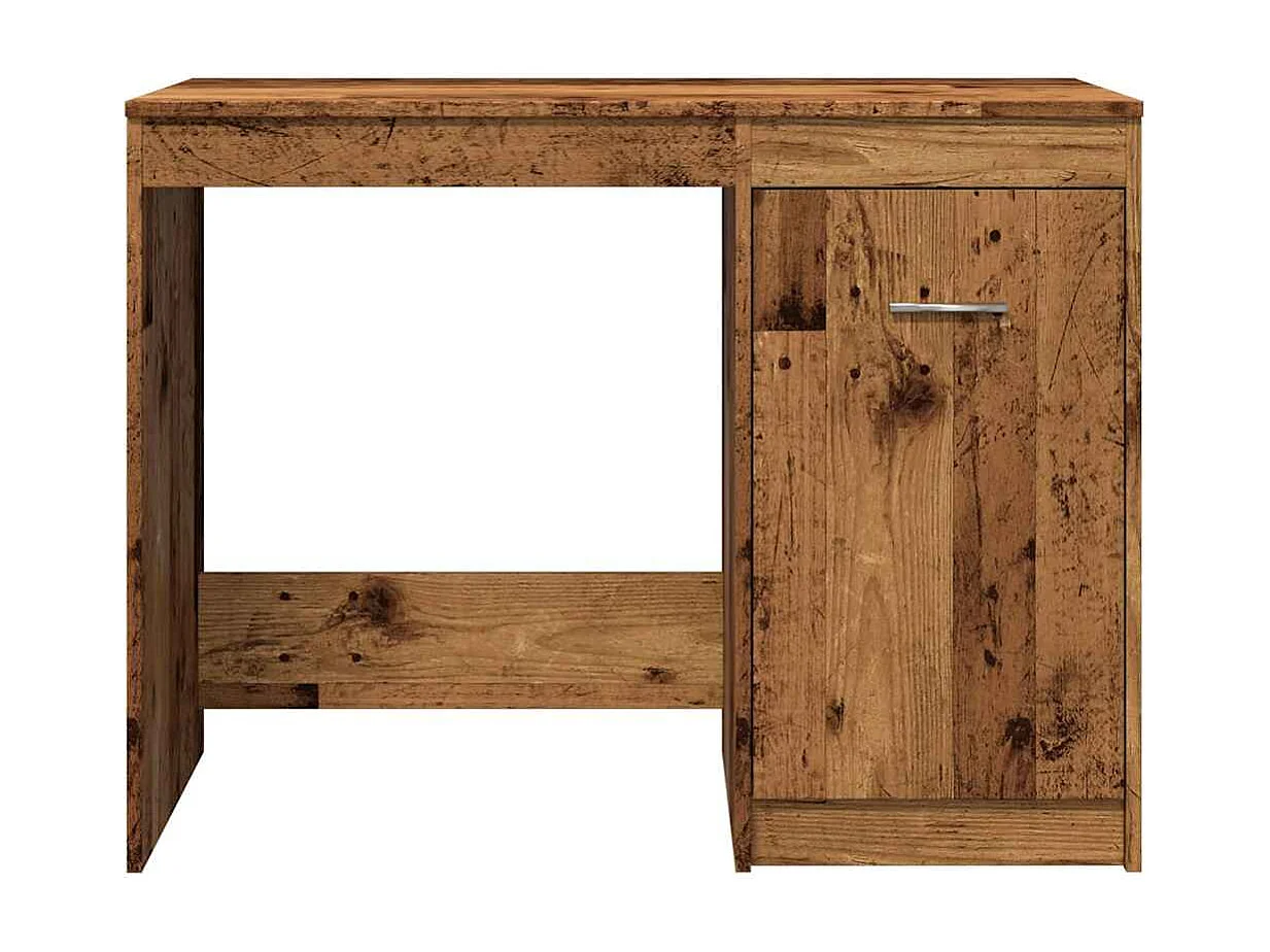 Mesa de escritorio puesto de trabajo mueble para ordenador estudio informático madera vieja 100 x 50 x 76 cm madera contrachapada marrón 02_0023972