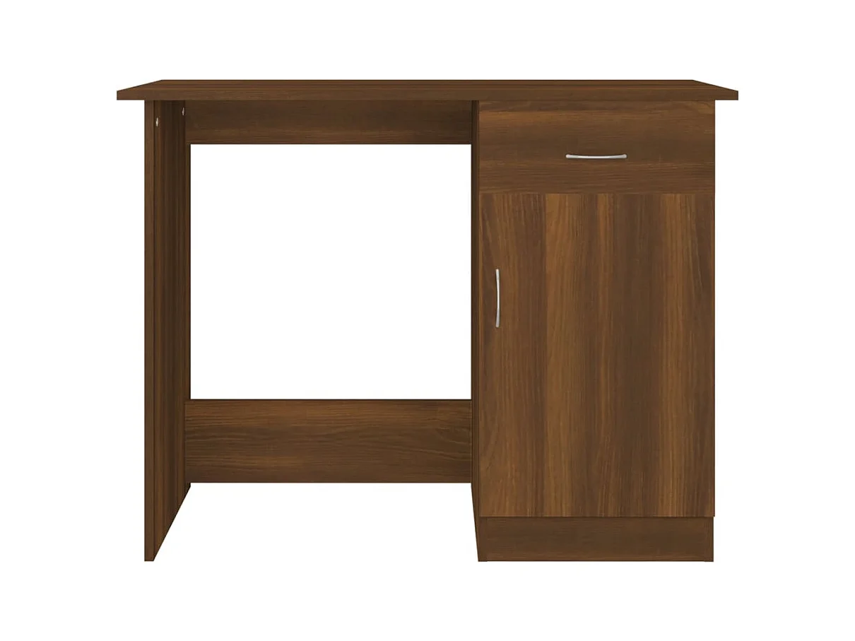 Bureau table poste de bois marron 100 x 50 x 76 cm 02_0023600