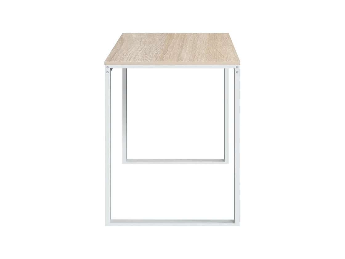 Scrivania tavolo postazione di lavoro mobile per computer studio e rovere 110 x 60 x 73 cm Truciolato marrone 02_0023720