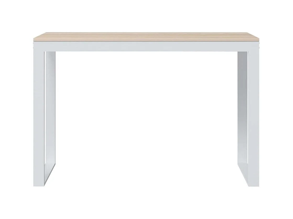 Scrivania tavolo postazione di lavoro mobile per computer studio e rovere 110 x 60 x 73 cm Truciolato marrone 02_0023720