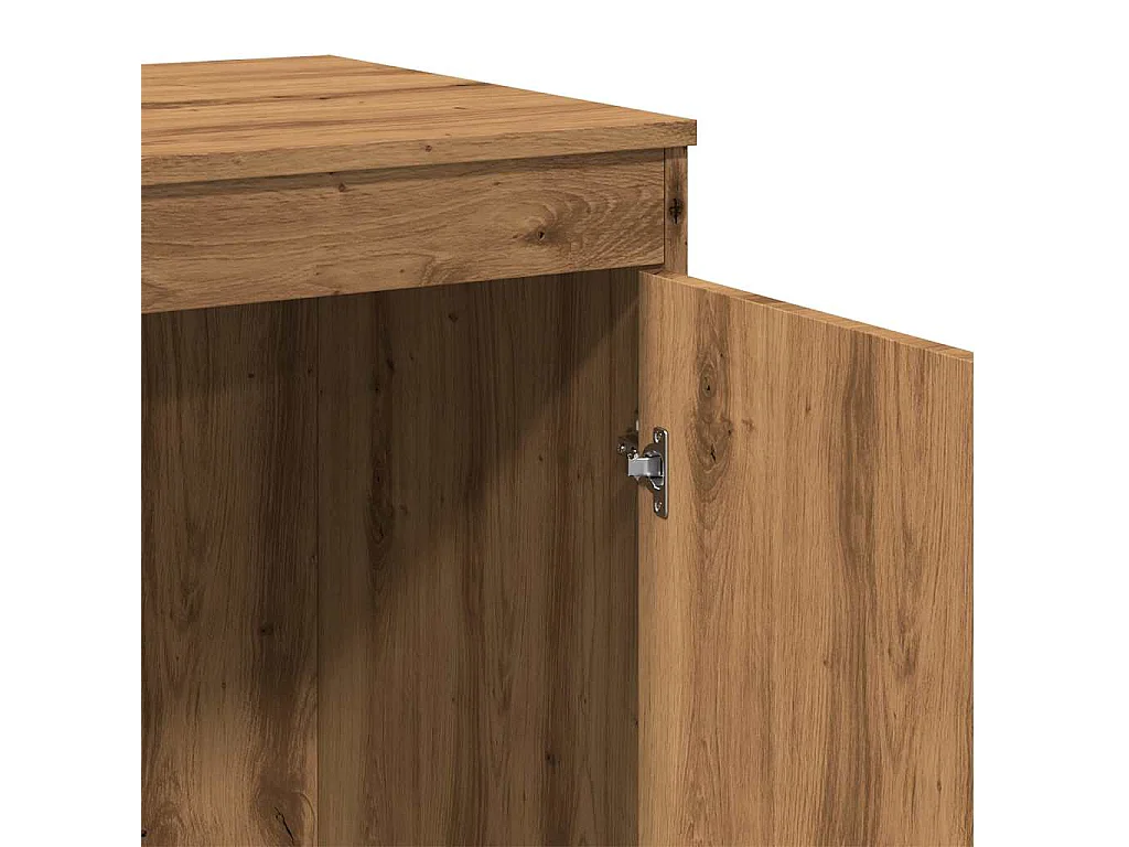 Scrivania tavolo postazione di lavoro mobile per computer studio rovere artigianale 100 x 50 x 76 cm legno ingegnerizzato marrone 02_0023558