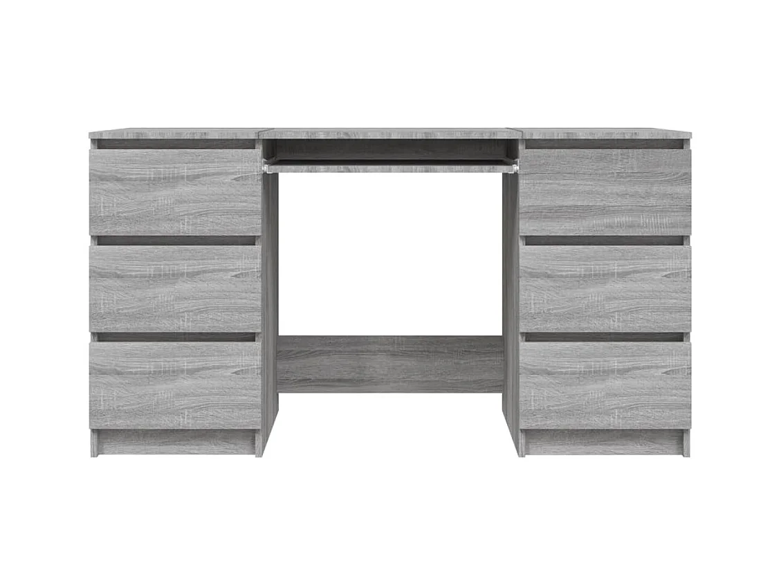 Scrivania tavolo postazione di lavoro mobile per computer studio sonoma 140 x 50 x 77 cm derivati ​​del legno grigio 02_0023960